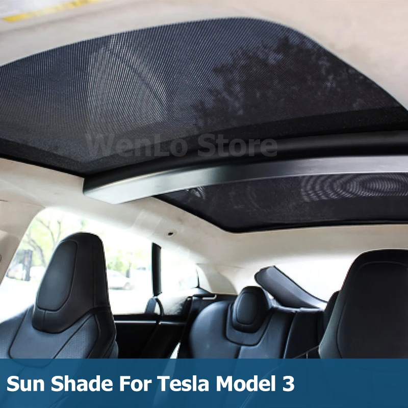 tesla model x sunroof shade