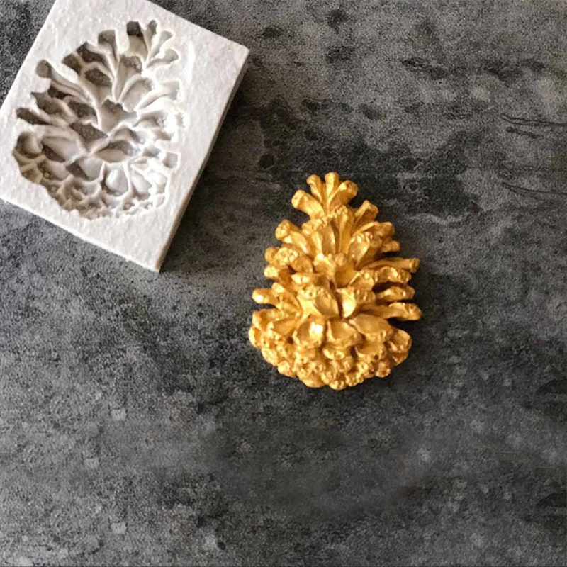 Декор сосновые орехи конус 3D силиконовые формы фандон силикагель формы Шоколадные конфеты плесень Gumpaste кухонные инструменты для выпечки