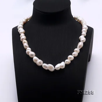 

JYX Fine Baroque Necklaces For Women White Gourd shaped Baroque Pearl Natural Unique Freshwater Pearl Necklace 18 inches
