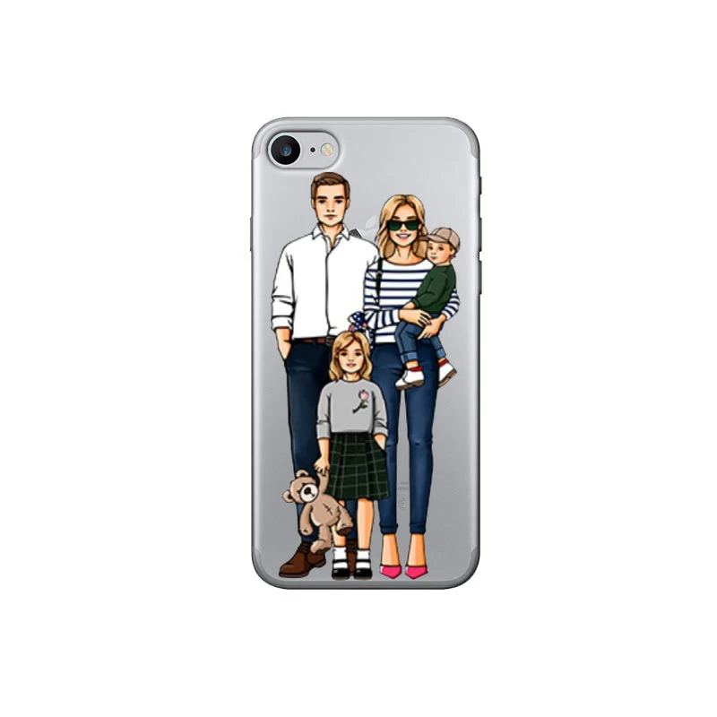 Модный чехол для телефона с мамой и девочкой iPhone11 11Pro Max X XR XS 8 8Plus 7 7plus 6s 6plus 5 SE