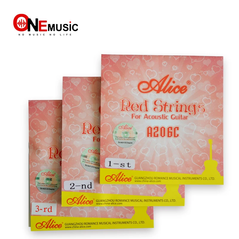 

10pcs 1st 2nd 3rd String Alice Guitar String for Acoustic Guitar A206C-L Guitar accessories