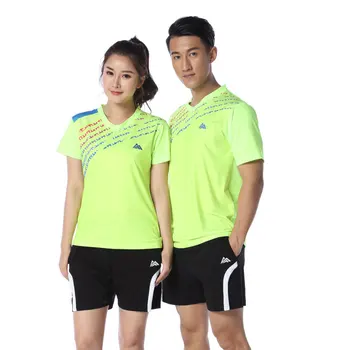 

Adsmoney Adult badminton Shirt With shorts Short Sleeved Shirt Men wear fast dry tennis sport shirt shirt best quality