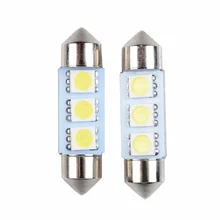 SEKINEW 10X белый 36 мм 3 светодиодный 5050 SMD Festoon Dome автомобильный светильник интерьерная лампа 12V интерьерные аксессуары украшения