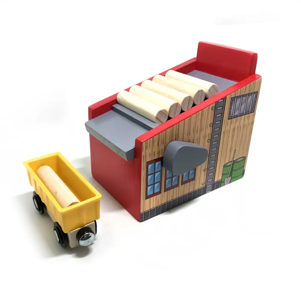 wooden toy train track