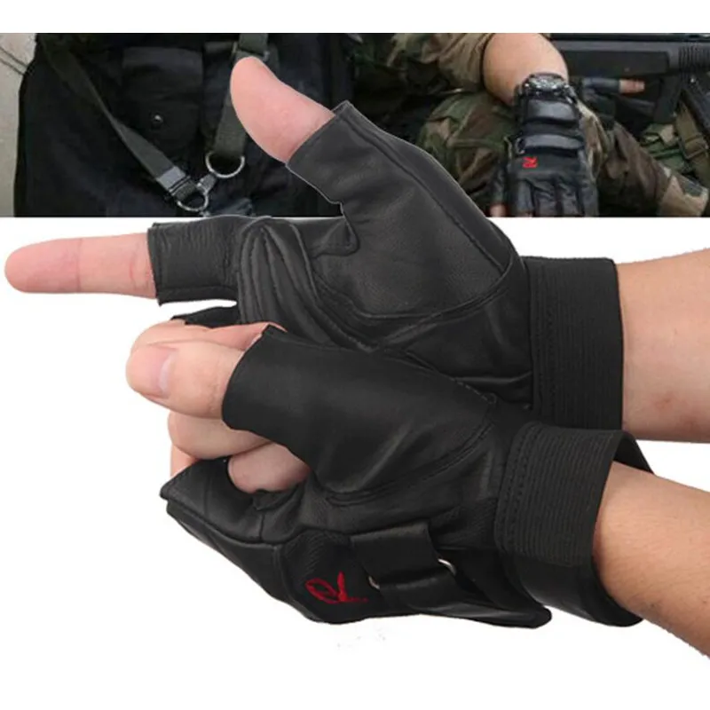 Спецназ тактические перчатки половина пальцев спортивные перчатки ММА Боксерские руки Защита черный pu защита для ладоней спарринг перчатки для человека