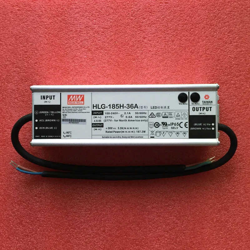 

HLG-185H-36B 185W Single Output Switching water proof Power Supply
