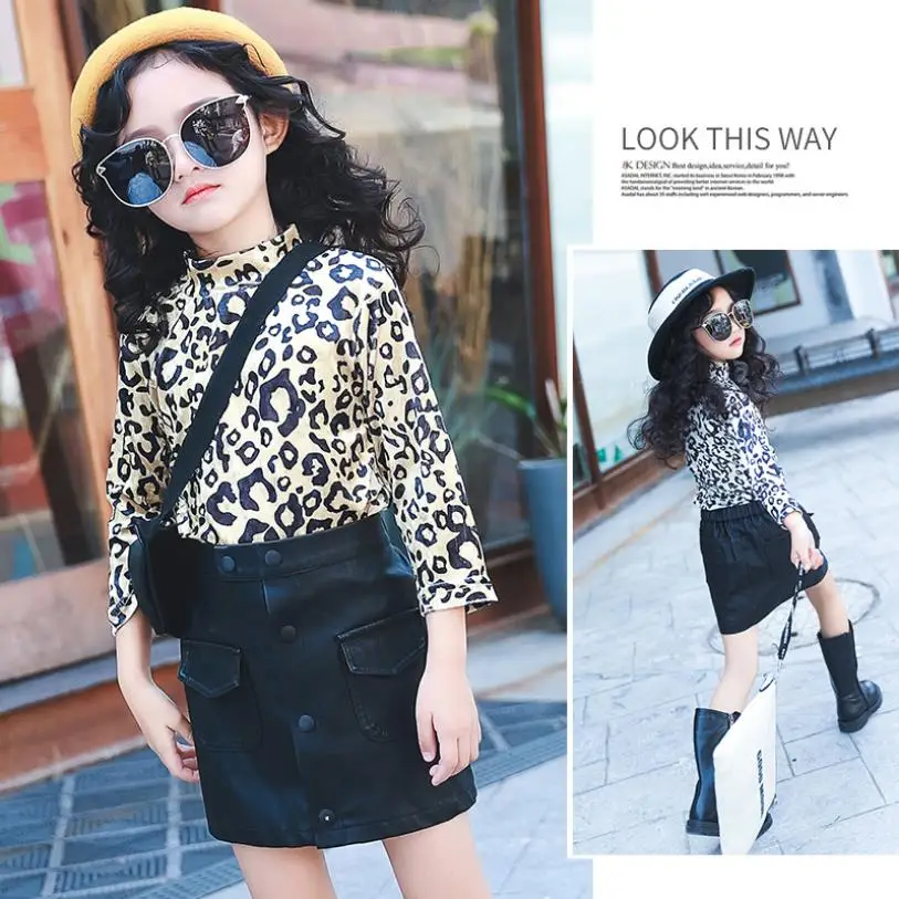 Детские вельветовые топы для девочек весна осень 2019 детские футболки блузка с