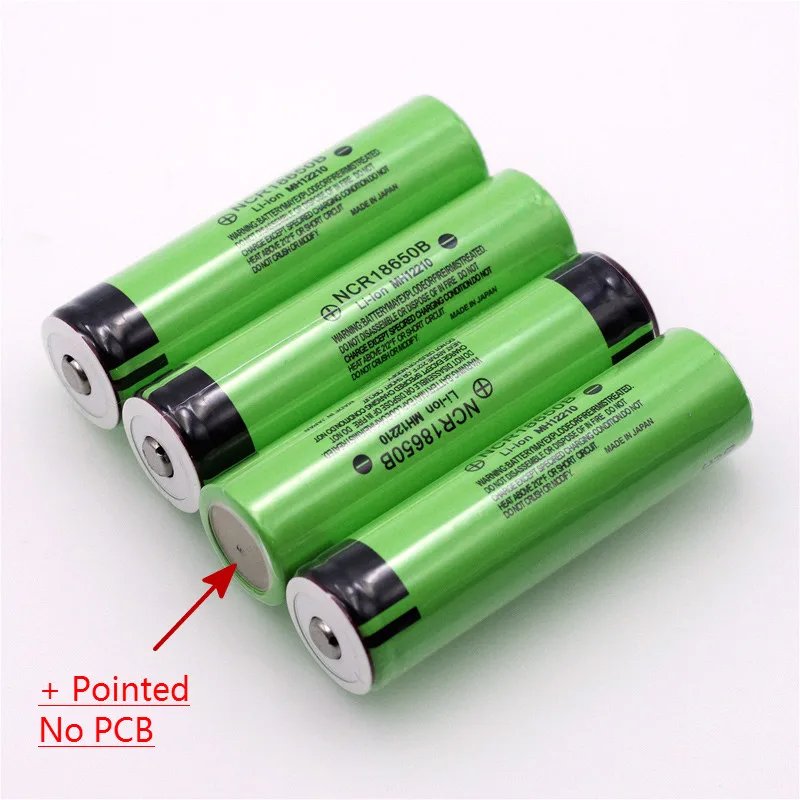 18650 3,7 v 3400 mah литиевая аккумуляторная батарея NCR18650B с заостренным носком(без PCB) для фонариков