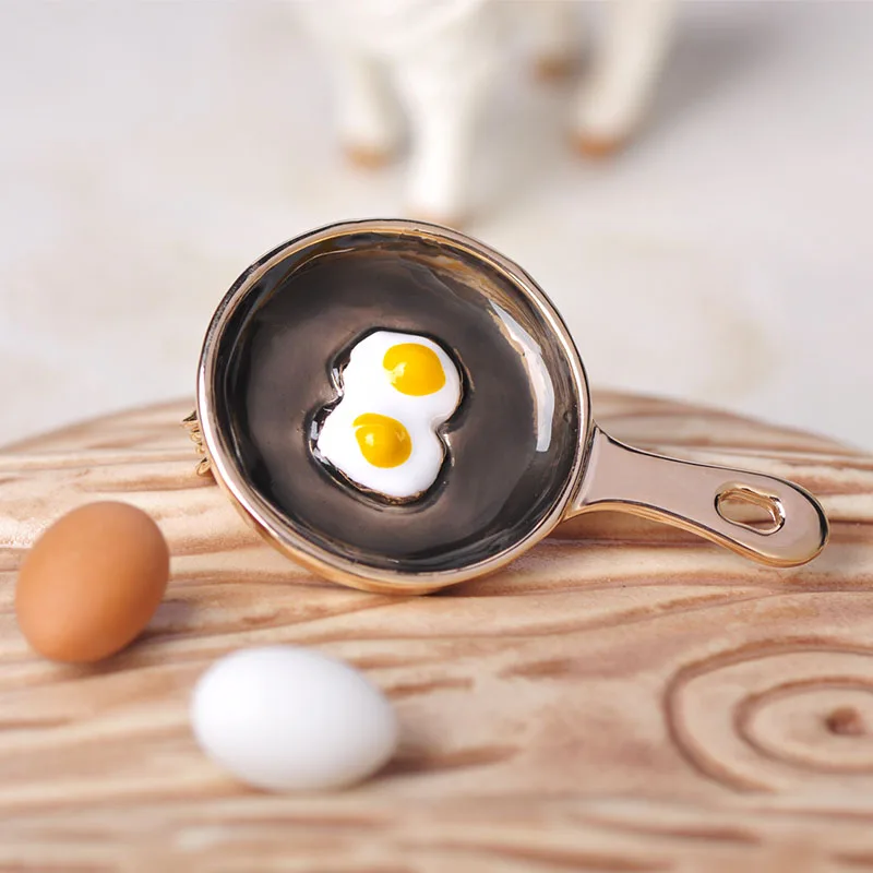 Funmor кастрюля жареная в форме яйца брошь корсаж золотого цвета Harajuku яркая эмаль для женщин и мужчин значок повара значок маленькие броши