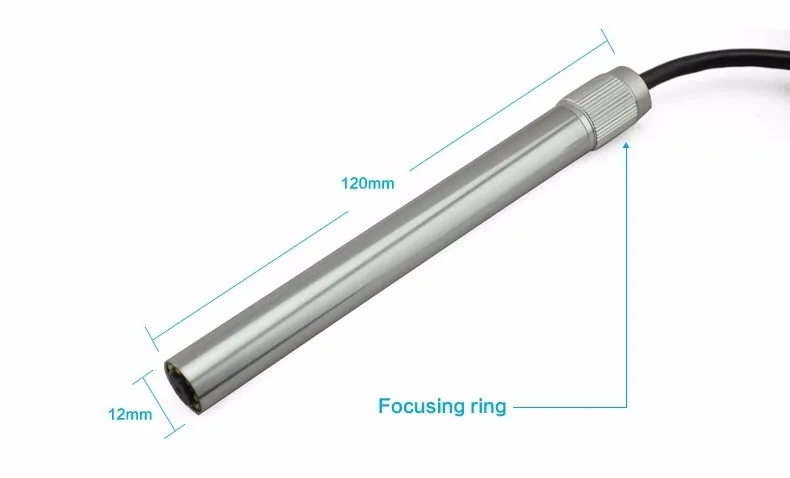 AIBOULLY US-5P ручка эндоскоп Zoom in 1X-500X микроскоп цифровой портативный 12 мм эндоскоп светодиодный свет Регулировка орального лица Диагностика уха
