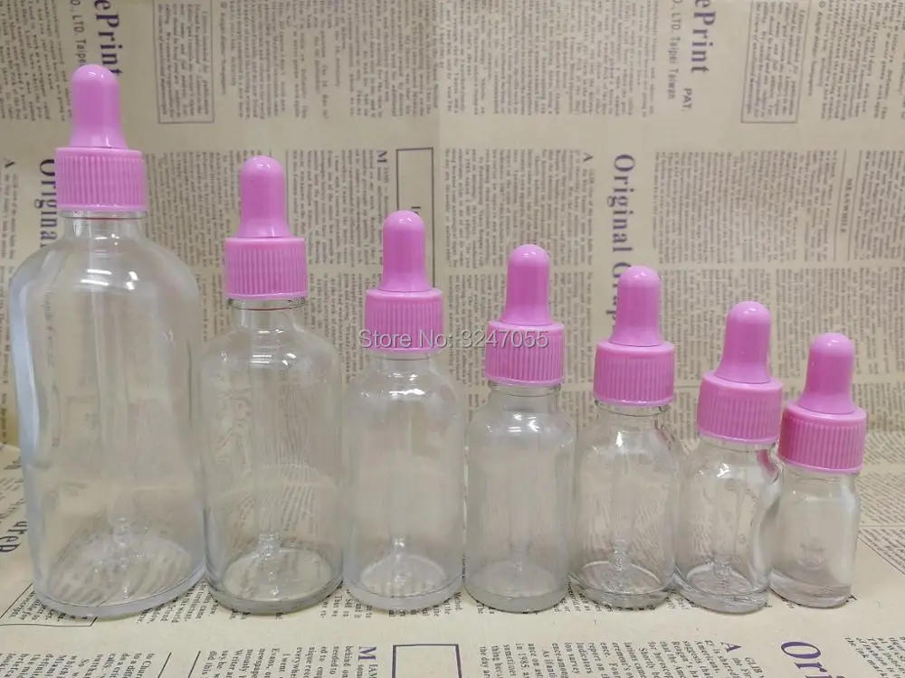5ml10ml15ml20ml30ml50ml100ml пустая прозрачная стеклянная бутылка эфирного масла косметический контейнер для реагента