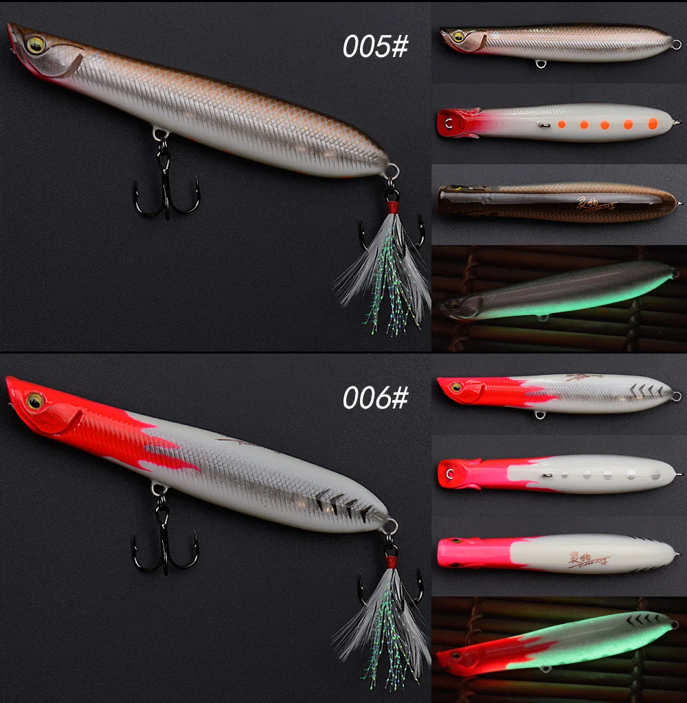 Topwater карандаш Lilfelike приманка для рыбалки карандаш реалистичные рыбные жабры 110 мм 18,5 г whopper plopper