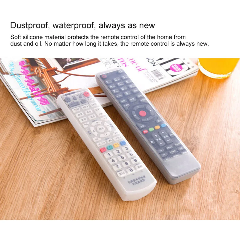 TV Remote Control Dust Cover Protective Holder Organizer Home Waterproof Que 