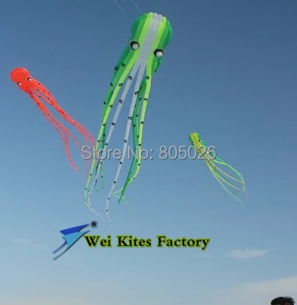 Высокого качества 15 m мягкий осьминог летучие змеи с ручкой линии вэй кайт модные воздушный змей kite открытый игрушки Радуга
