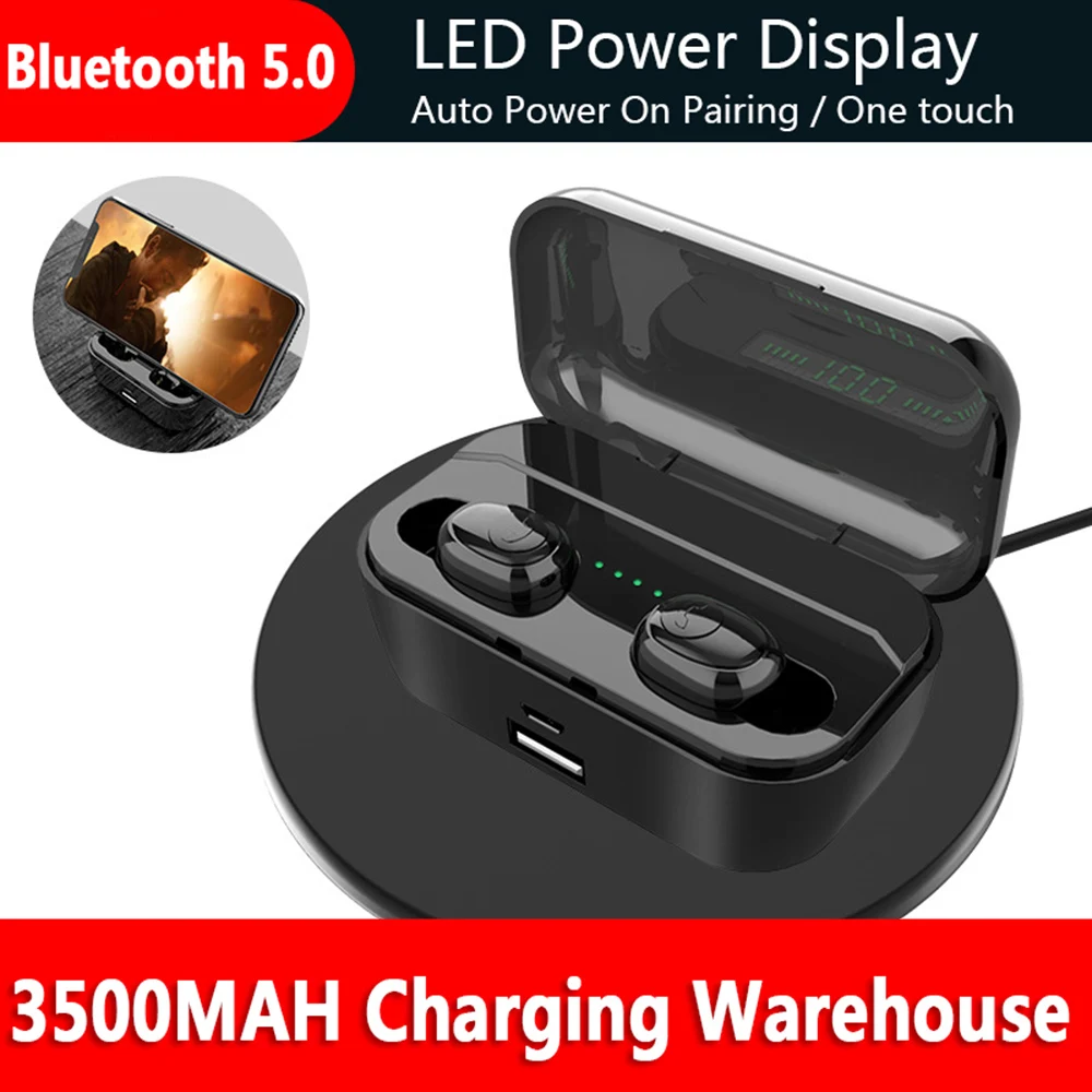 Беспроводные стереонаушники G6S Bluetooth 5 0 8D IPX7 водонепроницаемая Спортивная