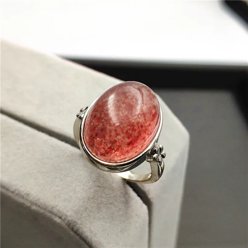 Natural Ice Red Strawberry Quartz Ring (4)