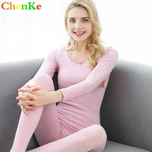 Chenke женщина Термальность Кружево Нижнее Бельё для девочек Наборы для ухода за кожей Женская зимняя обувь сладкий лук полосатый тонкий Средства ухода за кожей Форма теплая одежда для сна Для женщин Кальсоны для женщин Наборы для ухода за кожей