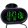 DC12V -24V 4 in 1 Time Date Dual Temperature Auto Digital Car Thermometer Voltage Meter Monitor Luminous Clock Freeze Alert 20% ► Photo 3/6