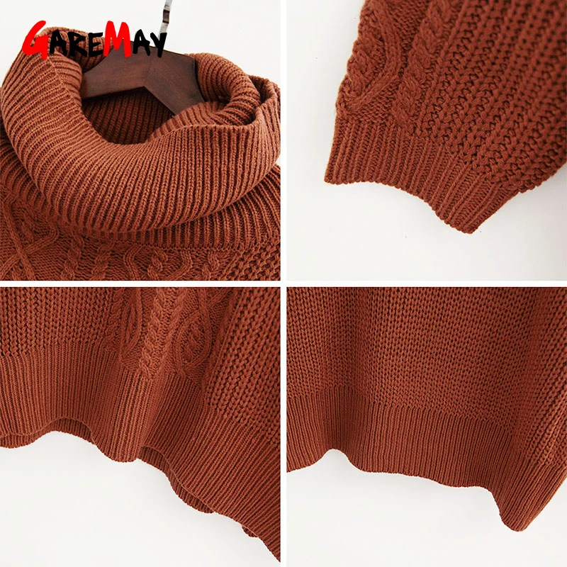 Turtleneck Women Sweater Oversized Jumpers Ladies Women's Winter Sweater Women Pullover Knitted Oversize Sweaters Turtleneck