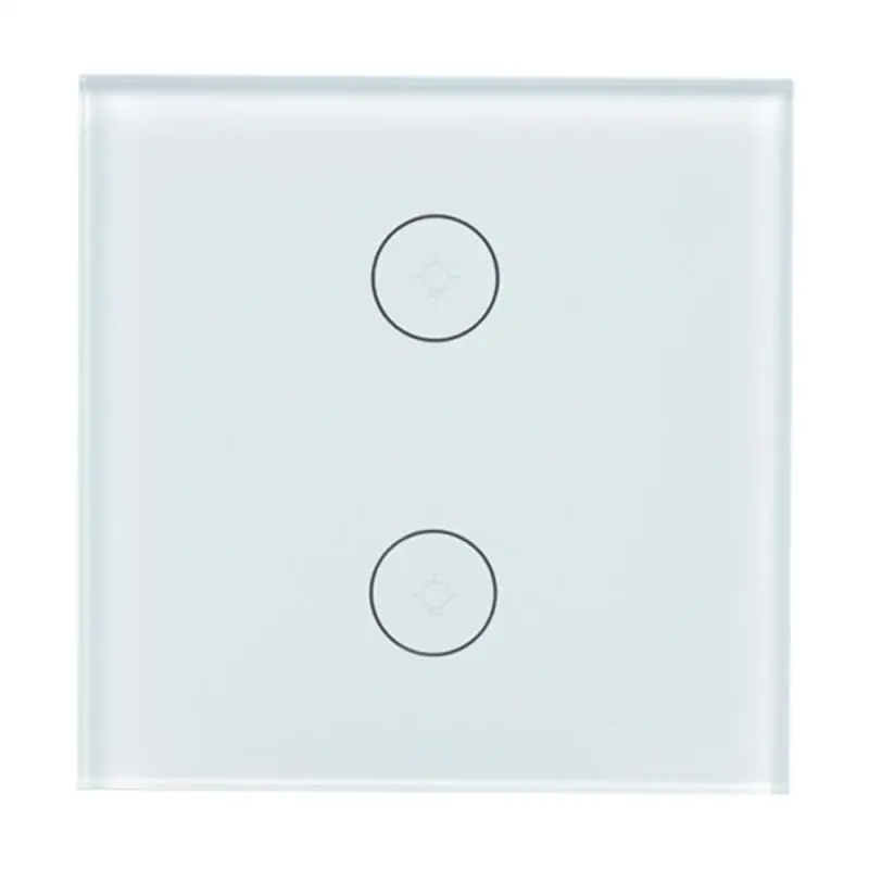 

UK Standard Eruiklink 2 Gang Wireless Remote Control Light Switches, Smart Home RF433 Remote Control Wall Touch Switch