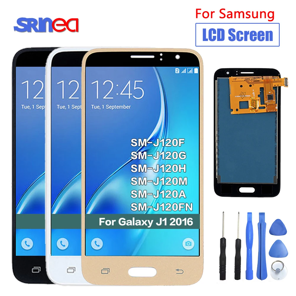 

For Samsung Galaxy J1 J120 2016 J120F J120H J120M Tested Display Touch Screen Digitizer LCD Replacement With Brightness Control
