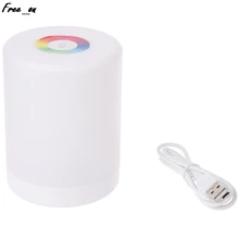 LED Touch Control Night Light Induction Dimmer Smart Bedside Lamp Dimmable RGB baby bedside rgb lights lamp smart night lights xiaomi yeelight indoor desktable lamp touch control bluetooth for phone