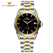 Datajust FNGEEN 6609 Homens Relógio negócio Automático Moda Oco Mecânica relógio de pulso top quality mens famoso relógio à prova d’ água