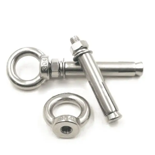 

5pcs 304 M6 Eye Bolt Stainless Steel Marine Lifting Eye Bolt Ring Screw Loop Hole for Cable Rope Lifting expansion ring screws
