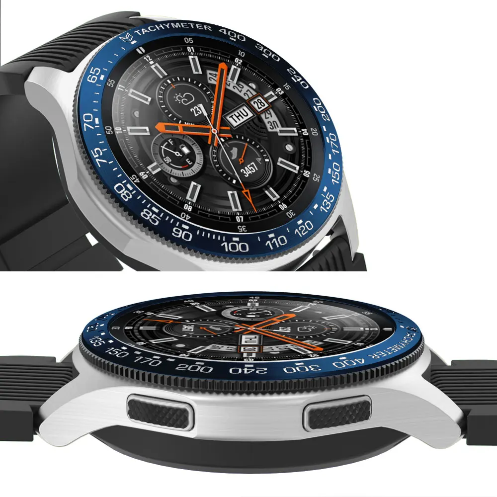 Для Samsung Galaxy Watch 46 мм Безель кольцо клейкая крышка против царапин металлическое