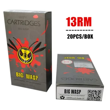 

BIGWASP Gray Disposable Needle Cartridge 13 Curved Magnum (13RM) Tattoo Needles Tip 20Pcs/Box