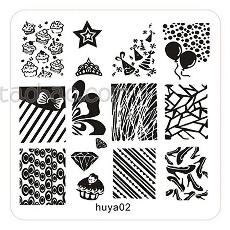 Стемпинг ногтей покрытие лака штамп лак для ногтей 17 видов цветов Пластина Печать лак для маникюра ногтей для DIY штамповка лака - Цвет: 02