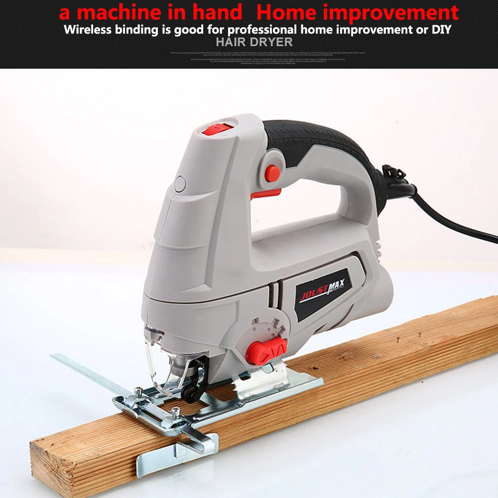 220V 600W Jig Saw Laser Guide 5 Variable Speed Electric Saw with 1 Pieces Blades Metal Ruler Allen Wrench Jigsaw Power Tools