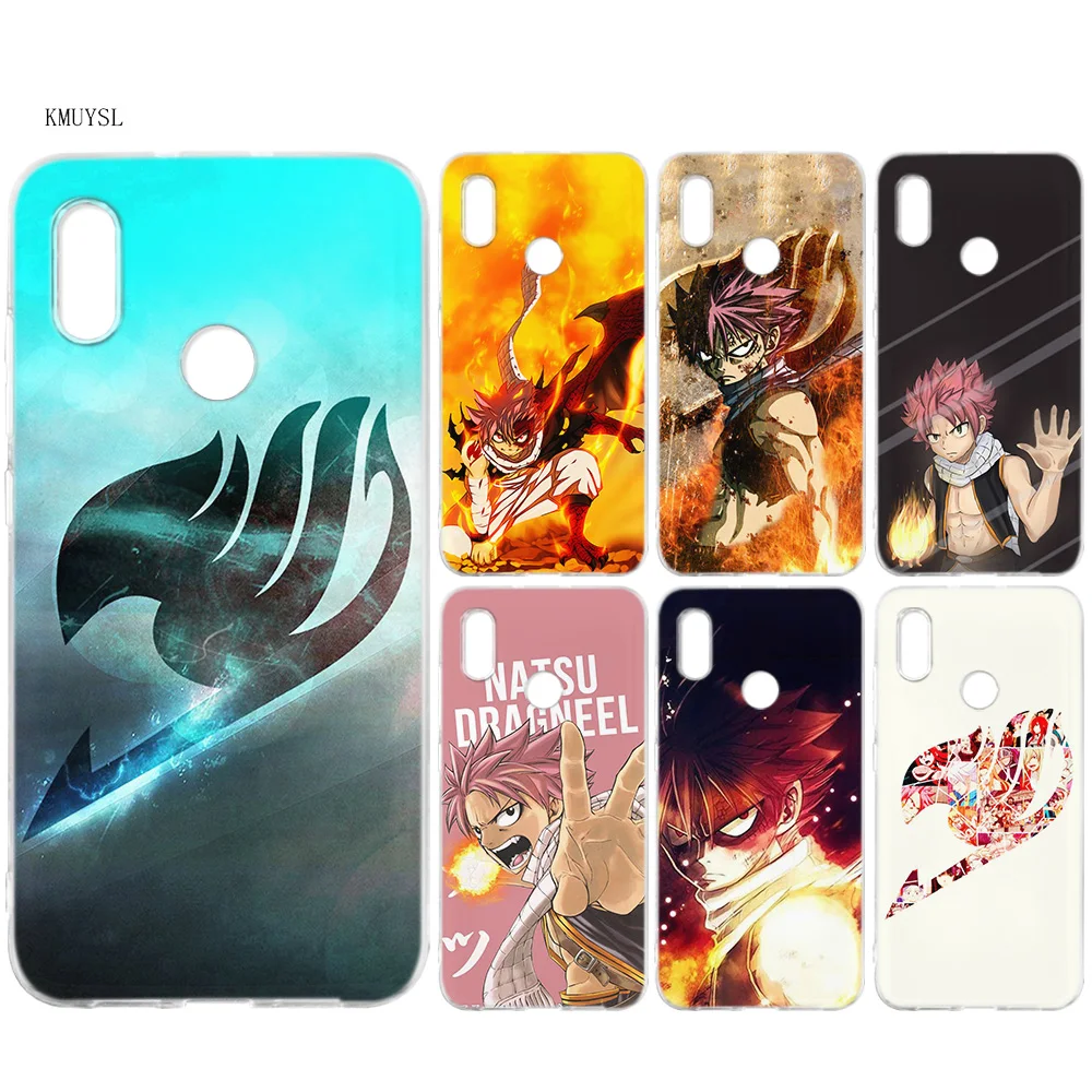 

KMUYSL fairy tail Anime Silicone Case Cover for Xiaomi Mi A2 Lite Redmi 6 6A Note 5 5A Pro Prime S2 Y2 6X A1 5X