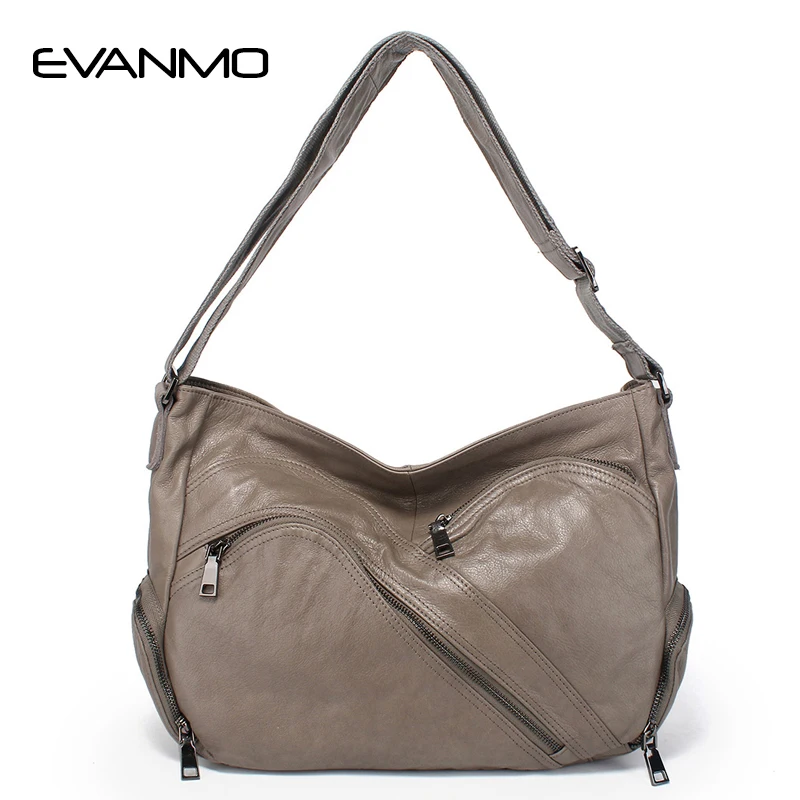 Special Offer Soft Shoulder Bag Genuine Leather Women Hobos Shoulder Bag Famous Special Zipper ...