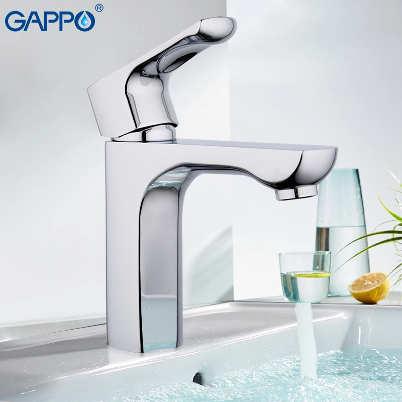 

GAPPO Basin Faucets chrome polished mixer tap bathroom brass basin faucet taps water faucets deck mounted tap mixer griferia