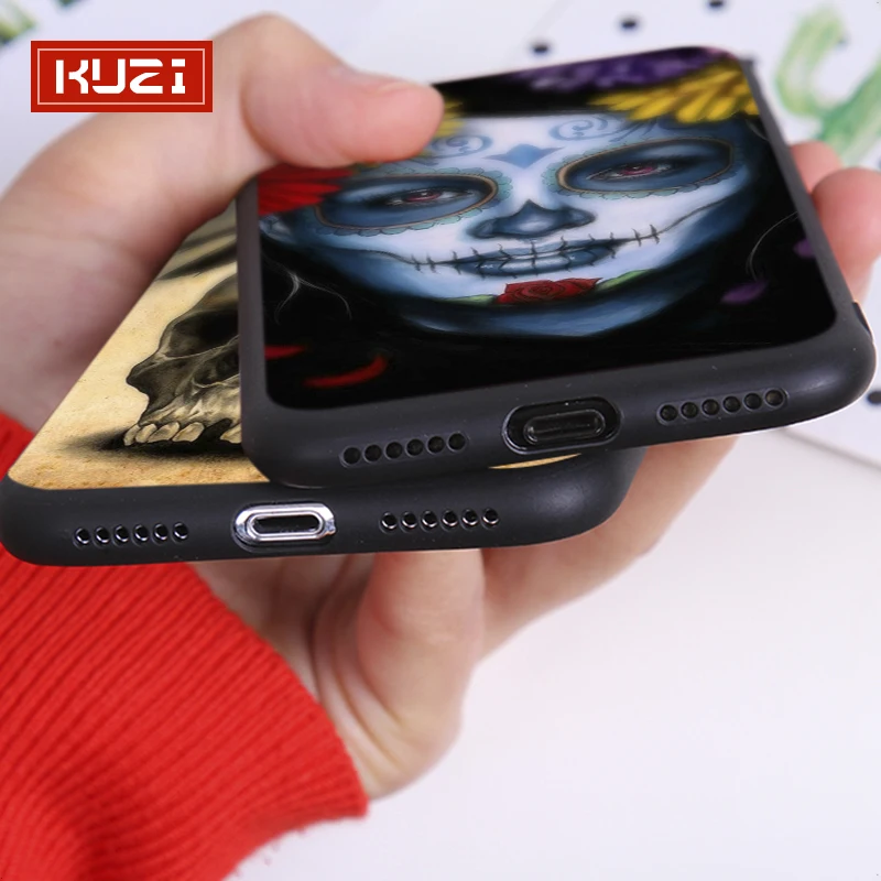Роскошный чехол для телефона KUZI Black Girl IPhone 6 S 7 8 Plus Fundas мягкий из ТПУ X XS