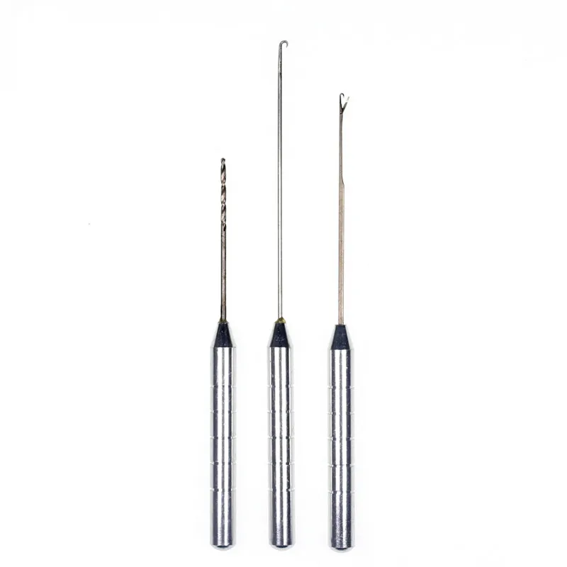 

3PCS/Combo Rig Making Tools Metal Carp Fishing Rigging Needle Set Latching needle + Driller + Hook Hair Rig Pop-up