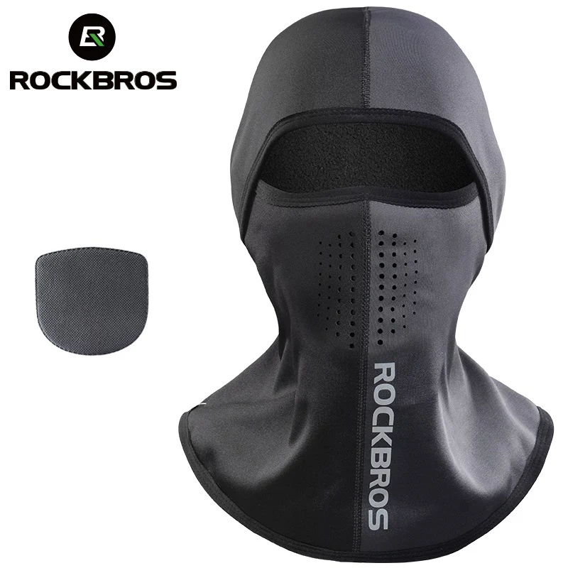 ROCKBROS Winter Thermal Fleece Ski Mask Full Face Cover Snowboard Hood