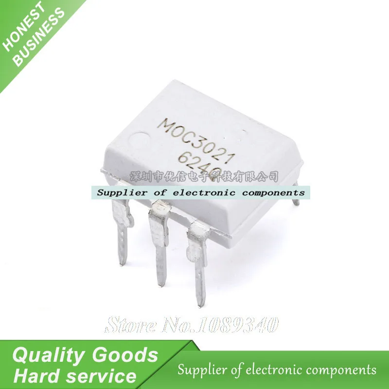 

20PCS MOC3021 DIP optocoupler DC input triac thyristor output New Original