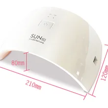 24 Вт Светодиодный лампа, Сушилка для ногтей для всех гелей с кнопкой 30 s/60 s, идеальное решение для большого пальца