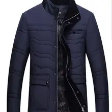 M-4XL Горячая Зима Мужчины Новая мода Досуг среднего возраста Cultivate One's Morality тонкий хлопок пальто