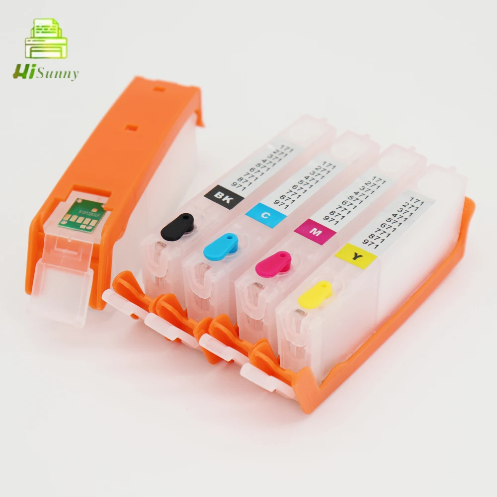 20.88usd for 5PCS PGI470 PGI-470 PGBK CLI-471 BK C M Y For canon MG5740 MG6840 TS5040 TS6040 refillable ink cartridges with auto reset chips