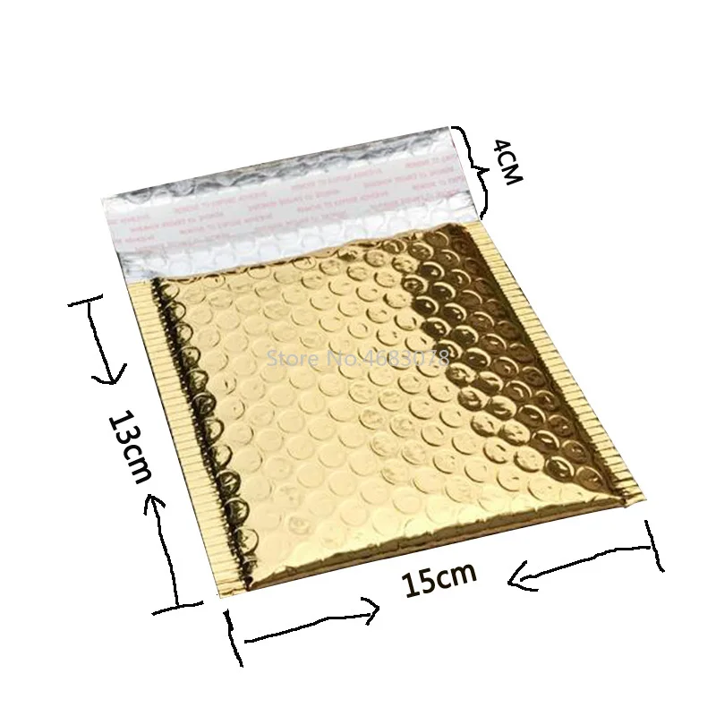 Envelope com Plástico Bolha para Transporte Saquinho de 50 Unidades com Plástico Bolha para Envio Postal Suprimentos Comerciais 15x13cm Mais 4cm - Imagem 6