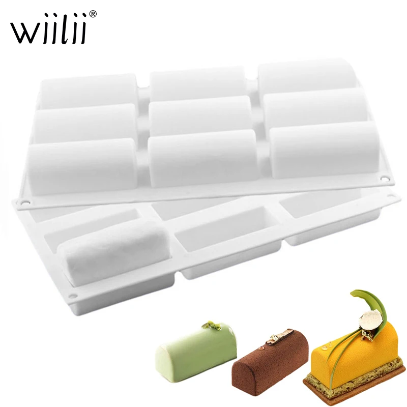 

White 9 Rolls Classic Collection Shapes Roll Silicone Cake Decorating Tools Chocolate Baking Molds