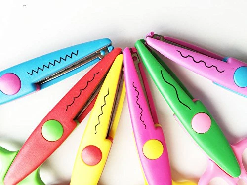 6 Pack Kids Craft Scissors 6 Shaped Cutting Patterns Lace Edges