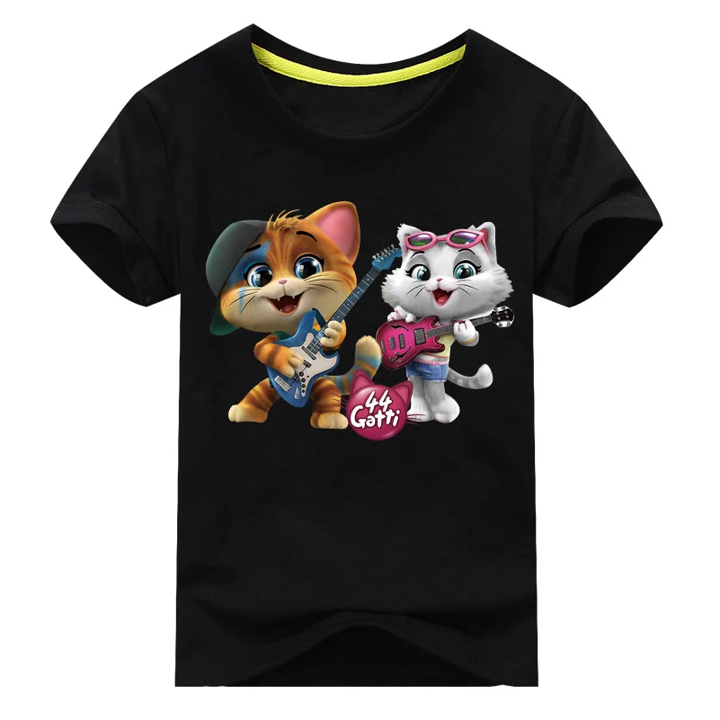 

Boys Girls 44 Cats Cartoon T-shirts Clothes Kids Short Sleeve Summer 100%Cotton Tshirts Children Clothing Baby Tees Top DX198