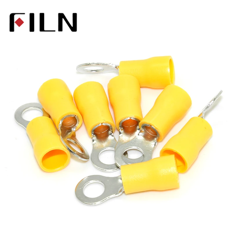 

RV5.5-5 Yellow Ring insulated terminal Cable Wire Connector suit 4-6mm2 Electrical Crimp Terminal 100PCS/Pack