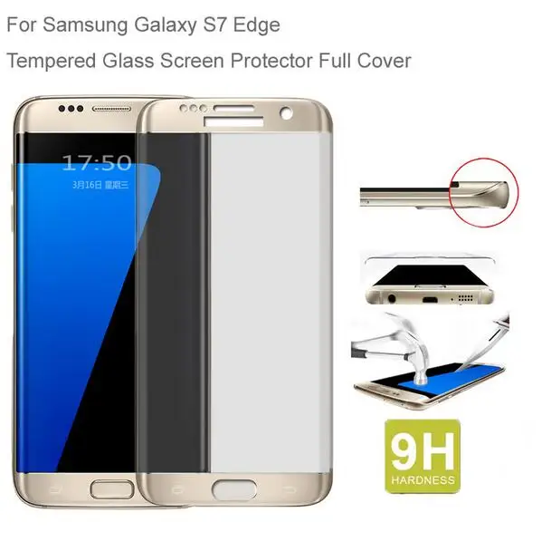 Новый Полное Покрытие 9 H Закаленное Стекло-Экран Протектор Пленка Для Samsung Galaxy S7