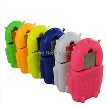 1000 шт. OTG Micro USB 9pin кабель Android robot подвесной держатель для samsung i9300 S4 i9500 S5 i9600 Note 3 Neo для htc один