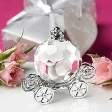 50pcs Crystal Pumpkin Coach Favors Crystal Carriage Baby shower baptism wedding favors party gifts